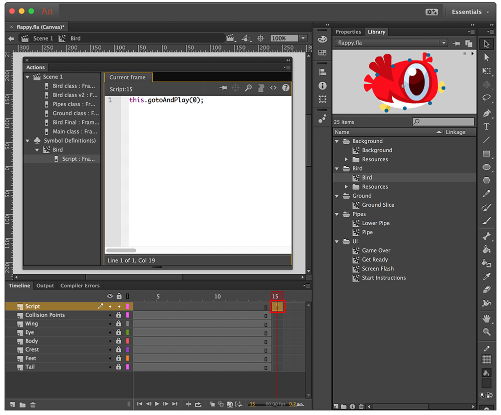 Part 5: Building a HTML5 Flappy Bird Game Clone with Adobe Animate CC |  Yeah, But Is It Flash?